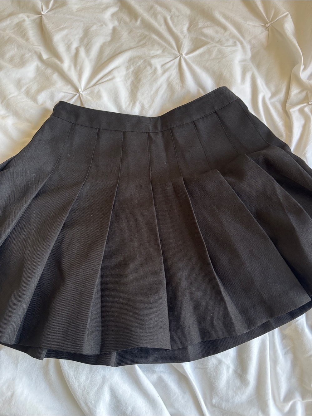 Forever 21 Black Pleated Skater Skirt